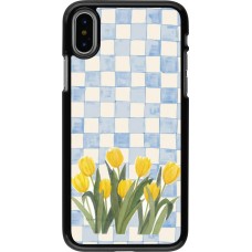 iPhone X / Xs Case Hülle - Blue vichy tulips Spring 2026