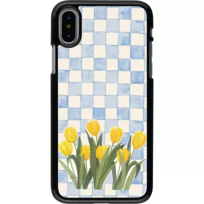 iPhone X / Xs Case Hülle - Blue vichy tulips Spring 2026