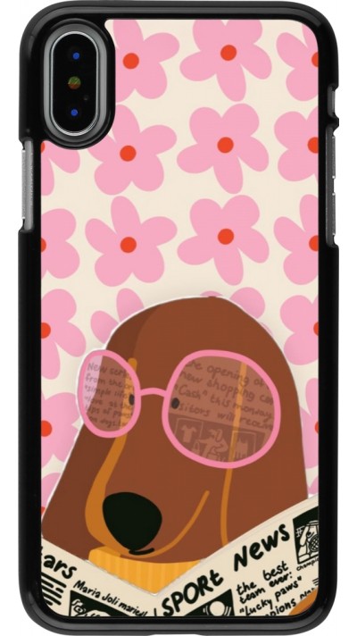 iPhone X / Xs Case Hülle - Dog with newspaper Spring 2026