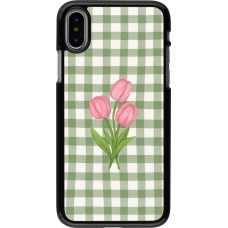 iPhone X / Xs Case Hülle - Green vichy tulips Spring 2026