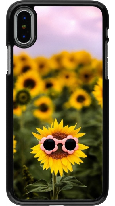 iPhone X / Xs Case Hülle - Sunflower with glasses Spring 2026