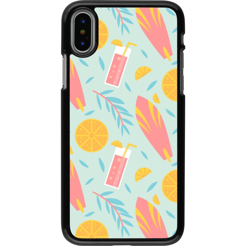 iPhone X / Xs Case Hülle - Summer 2025 Pattern citron