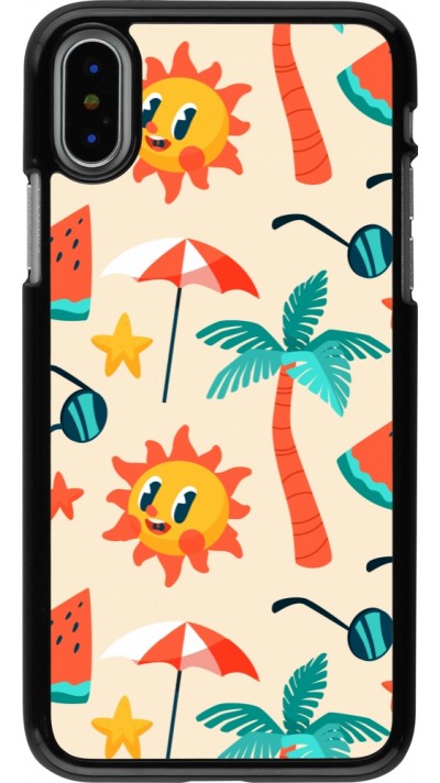 Coque iPhone X / Xs - Summer 2025 Pattern soleil