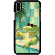iPhone X / Xs Case Hülle - Crocodile in the swimming pool Summer 2026