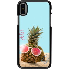 iPhone X / Xs Case Hülle - Pineapple with glasses Summer 2026