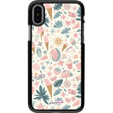 iPhone X / Xs Case Hülle - Sommer Pink Muster