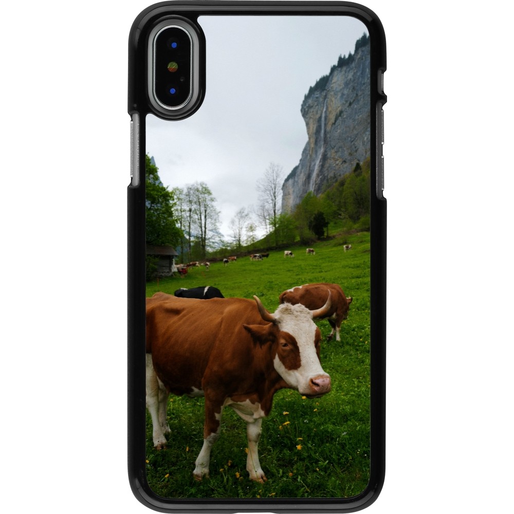 Coque iPhone X / Xs - Fête Nationale Suisse Vaches