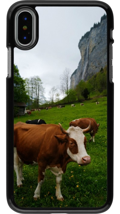 Coque iPhone X / Xs - Fête Nationale Suisse Vaches