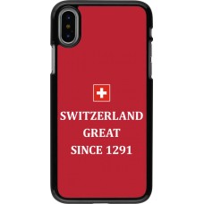 iPhone X / Xs Case Hülle - Switzerland Great Since 1291