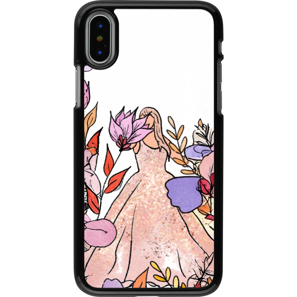 Coque iPhone X / Xs - Taylor Swift Sketch - White