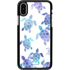 Hülle iPhone X / Xs - Turtles pattern watercolor