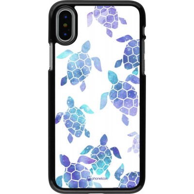 Hülle iPhone X / Xs - Turtles pattern watercolor