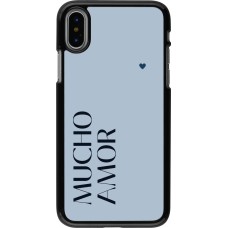iPhone X / Xs Case Hülle - Valentine 2024 mucho amor azul