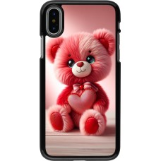 Coque iPhone X / Xs - Valentine 2024 Ourson rose