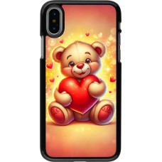 Coque iPhone X / Xs - Valentine 2024 Teddy love