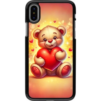 Coque iPhone X / Xs - Valentine 2024 Teddy love