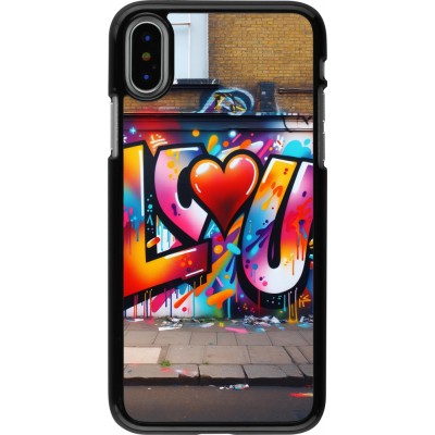 Coque iPhone X / Xs - Valentine 2025 Love U Tag