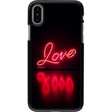iPhone X / Xs Case Hülle - Valentine 2025 Neon Liebe