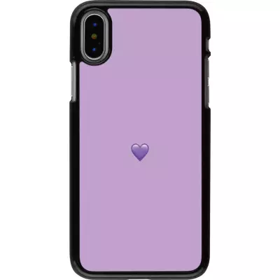 iPhone X / Xs Case Hülle - Valentine 2023 purpule single heart