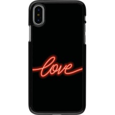 iPhone X / Xs Case Hülle - Valentine 2023 neon love