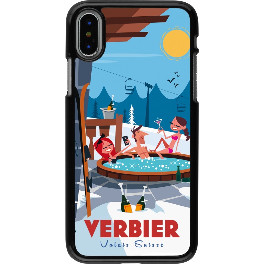Coque iPhone X / Xs - Verbier Mountain Jacuzzi