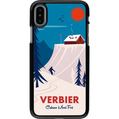 iPhone X / Xs Case Hülle - Verbier Cabane Mont-Fort