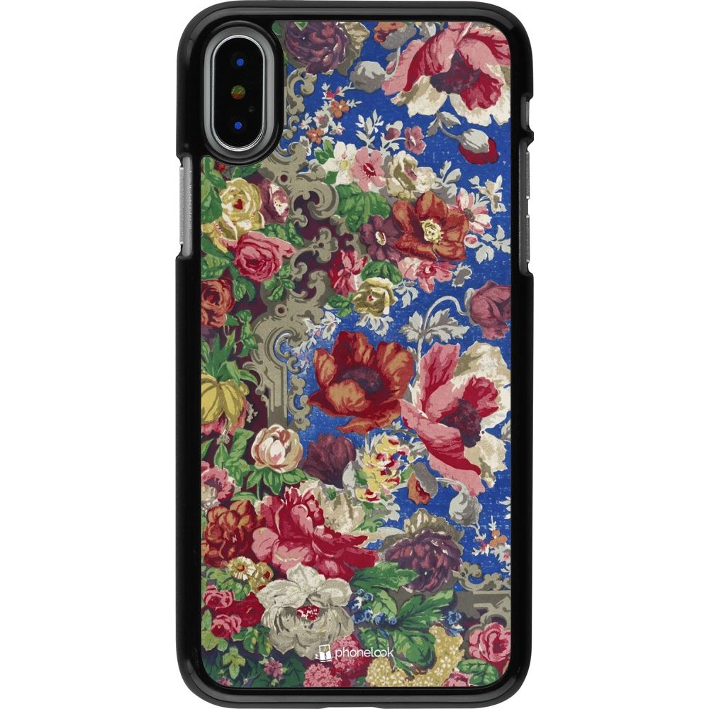 Coque iPhone X / Xs - Vintage Art Flowers