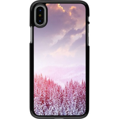 Coque iPhone X / Xs - Winter 22 Pink Forest