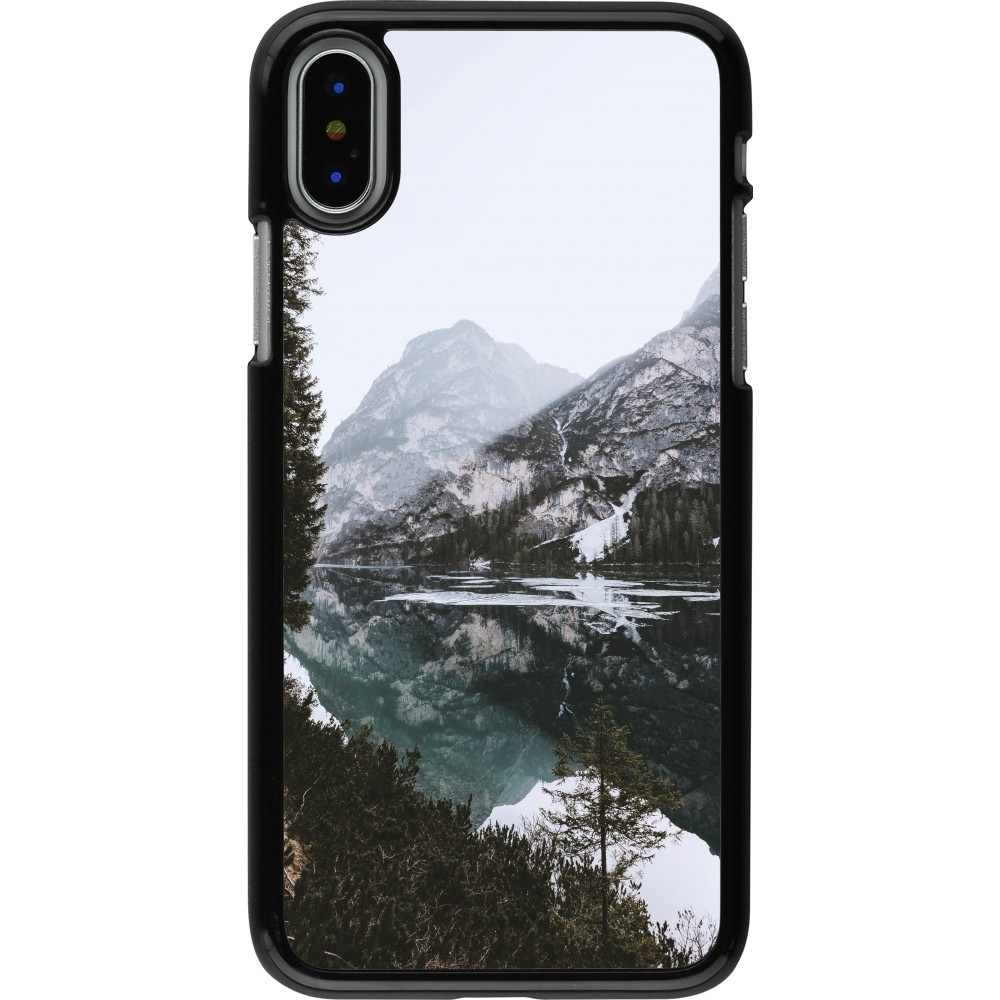 Coque iPhone X / Xs - Winter 22 snowy mountain and lake