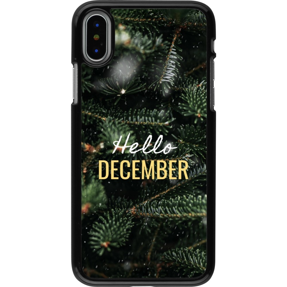 iPhone X / Xs Case Hülle - Winter 25 Winter hello december
