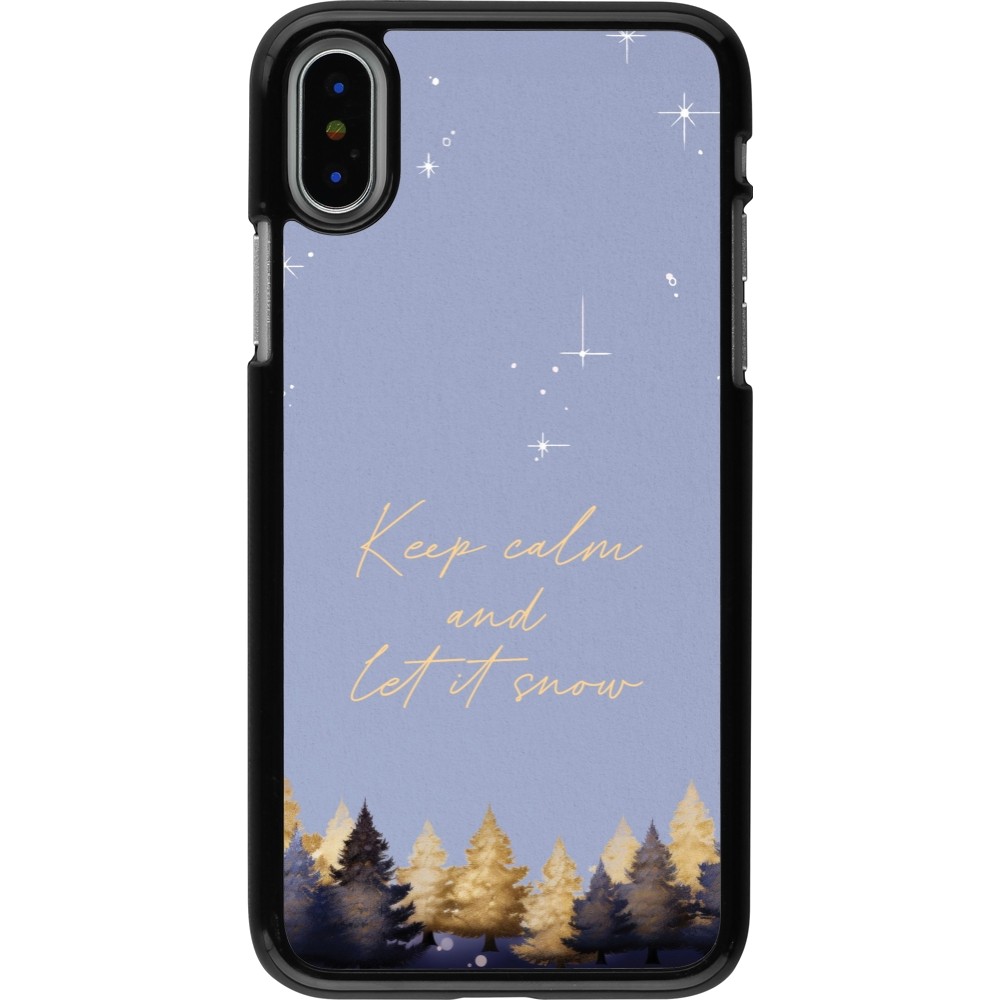 iPhone X / Xs Case Hülle - Winter 25 Winter illustration of trees