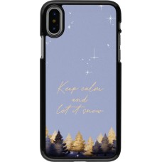 iPhone X / Xs Case Hülle - Winter 25 Winter illustration of trees