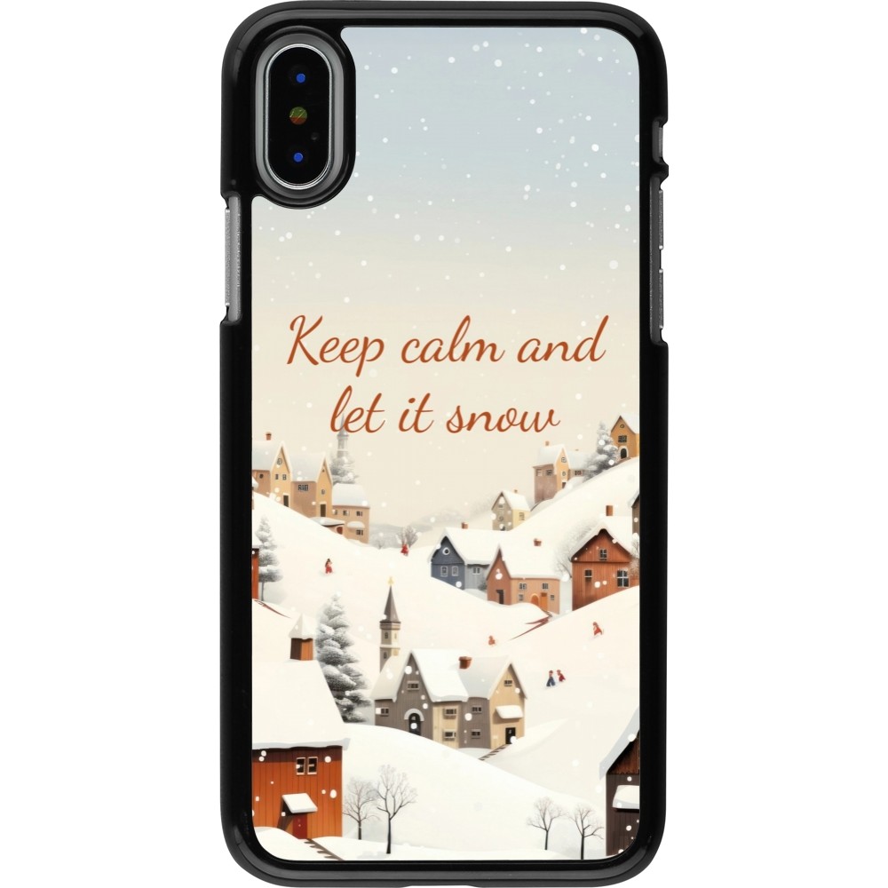iPhone X / Xs Case Hülle - Winter 25 Winter Keep calm and let it snow