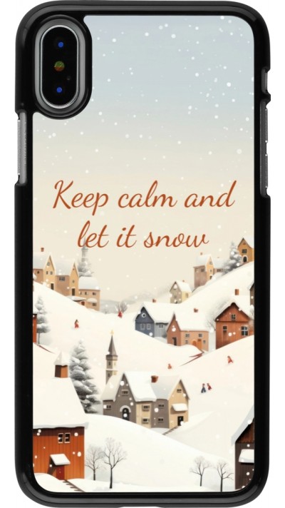 iPhone X / Xs Case Hülle - Winter 25 Winter Keep calm and let it snow