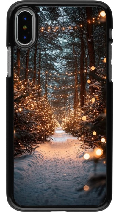 iPhone X / Xs Case Hülle - Winter 25 Winter snowy road