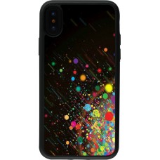 Hülle iPhone X / Xs - Silikon schwarz Abstract bubule lines