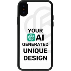 iPhone X / Xs Case Hülle - Silikon schwarz 100% einzigartig erstellt dank Deiner Kreativität und künstlicher Intelligenz (KI)