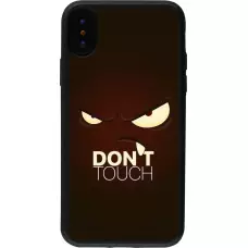 Hülle iPhone X / Xs - Silikon schwarz Angry Dont Touch