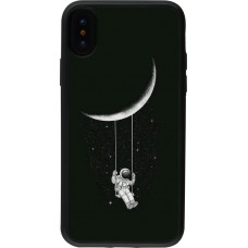 Hülle iPhone X / Xs - Silikon schwarz Astro balançoire