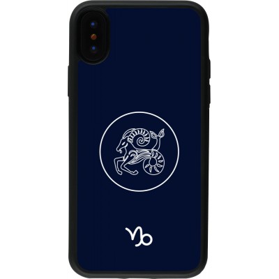 iPhone X / Xs Case Hülle - Silikon schwarz Astrologie Steinbock
