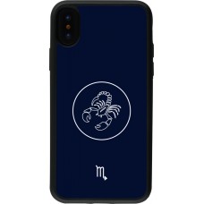 iPhone X / Xs Case Hülle - Silikon schwarz Astrologie Skorpion