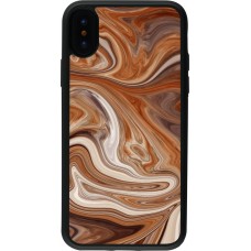 Coque iPhone X / Xs - Silicone rigide noir Autumn 2024 marbe