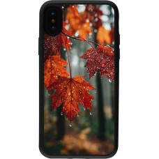 Coque iPhone X / Xs - Silicone rigide noir Autumn 25 Rain