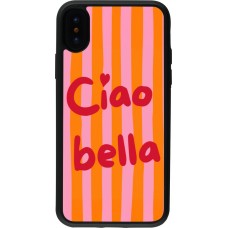 Coque iPhone X / Xs - Silicone rigide noir Bye Bella 2026