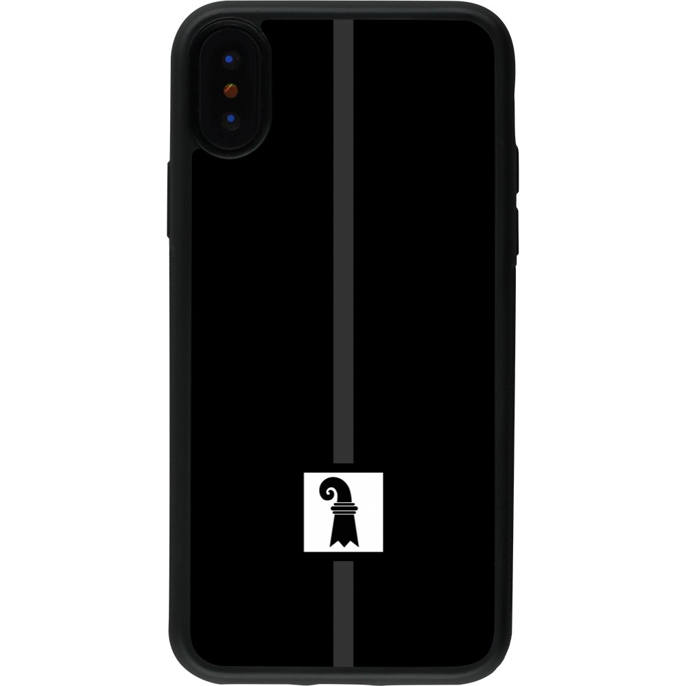 Coque iPhone X / Xs - Silicone rigide noir Canton BS noir