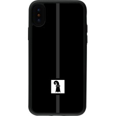 Coque iPhone X / Xs - Silicone rigide noir Canton BS noir