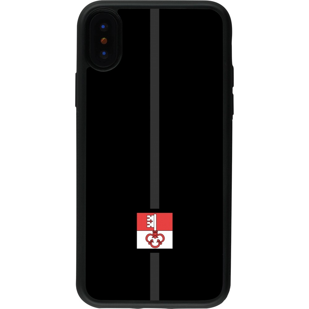 Coque iPhone X / Xs - Silicone rigide noir Canton OW noir