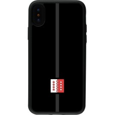 Coque iPhone X / Xs - Silicone rigide noir Canton VS noir