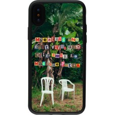 iPhone X / Xs Case Hülle - Silikon schwarz Chairs DTMF