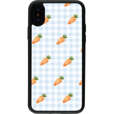 iPhone X / Xs Case Hülle - Silikon schwarz Easter 2026 Pattern carrots
